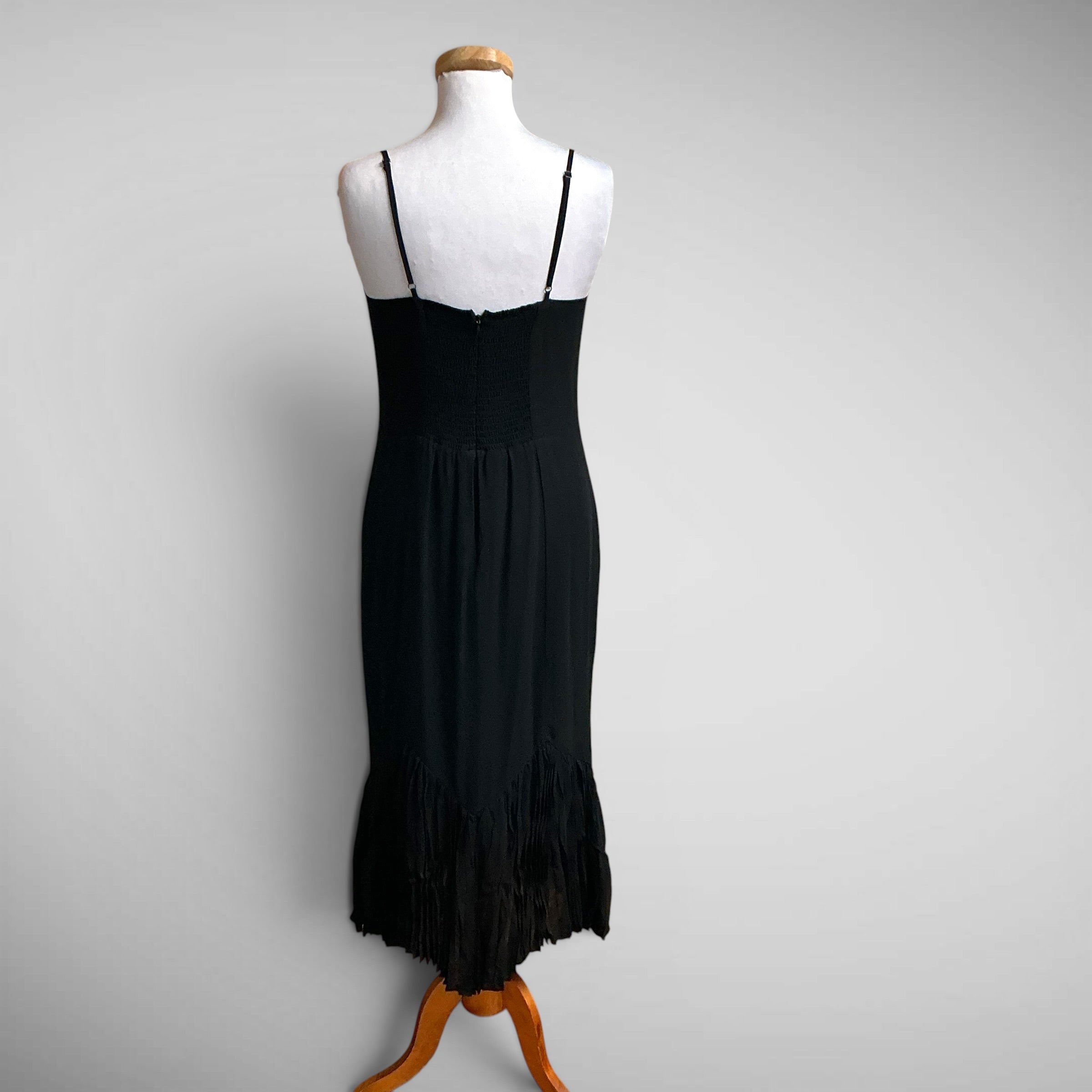 OPT black pleated hem dress, size 10, NEW WITH TAGS!