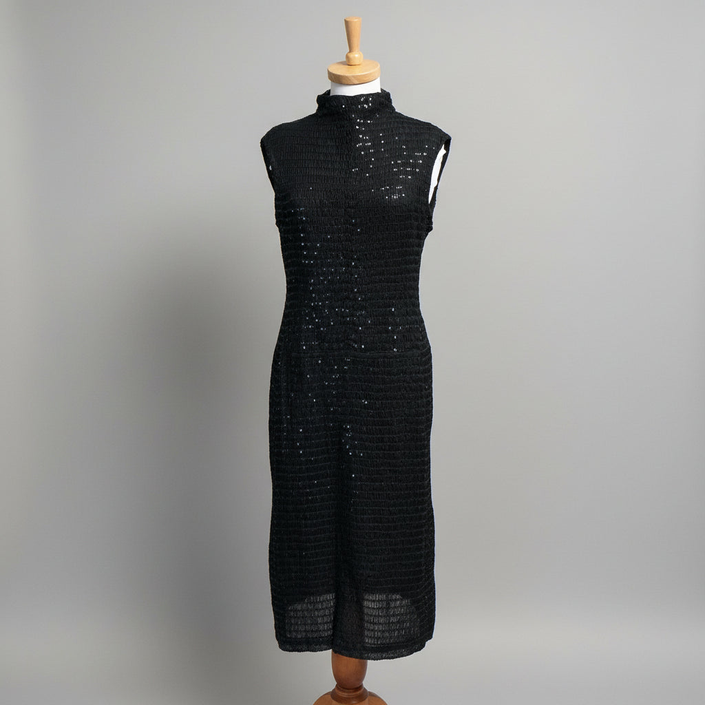 Narcisco Rodriguez black beaded dress, size M