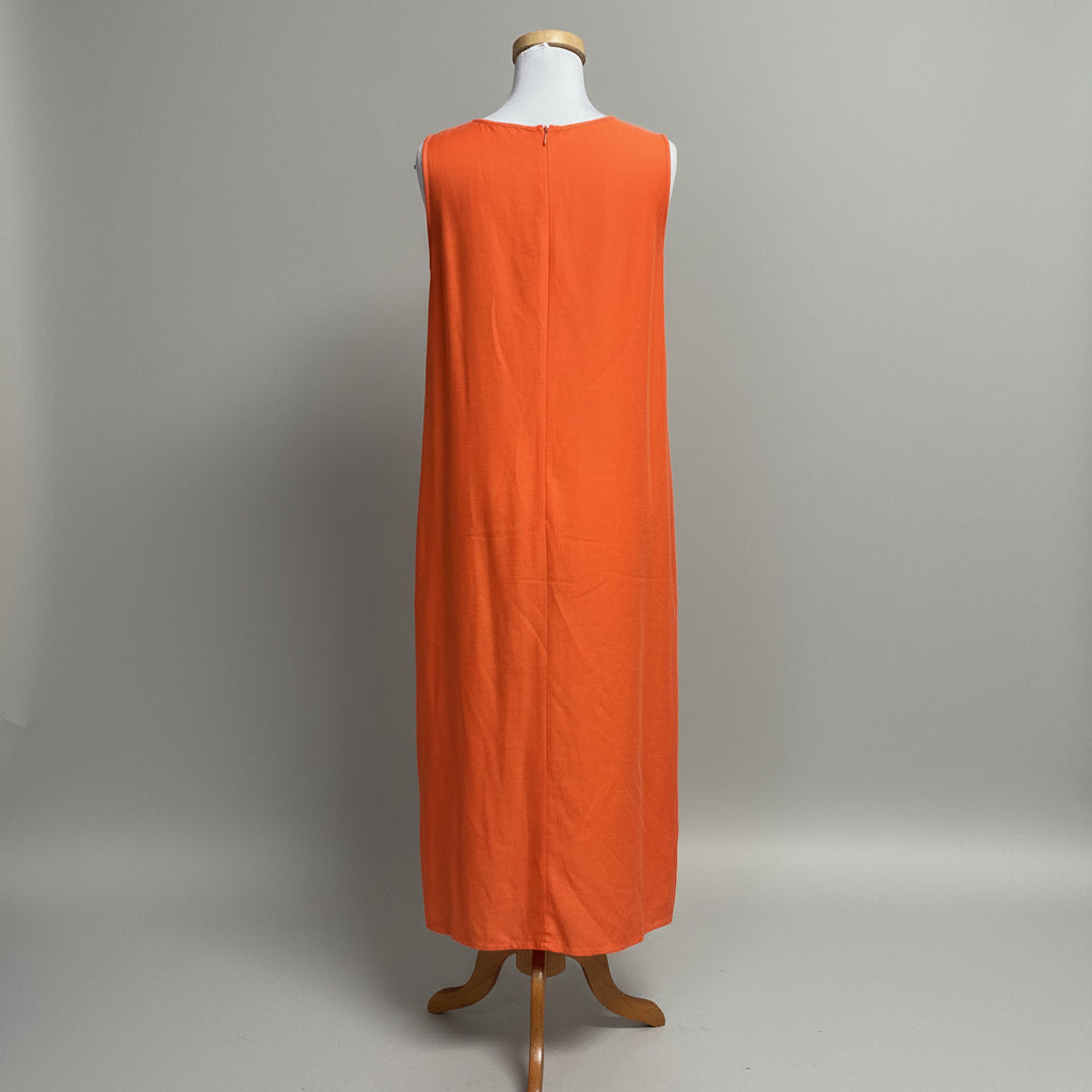 Poeta orange maxi dress, size M