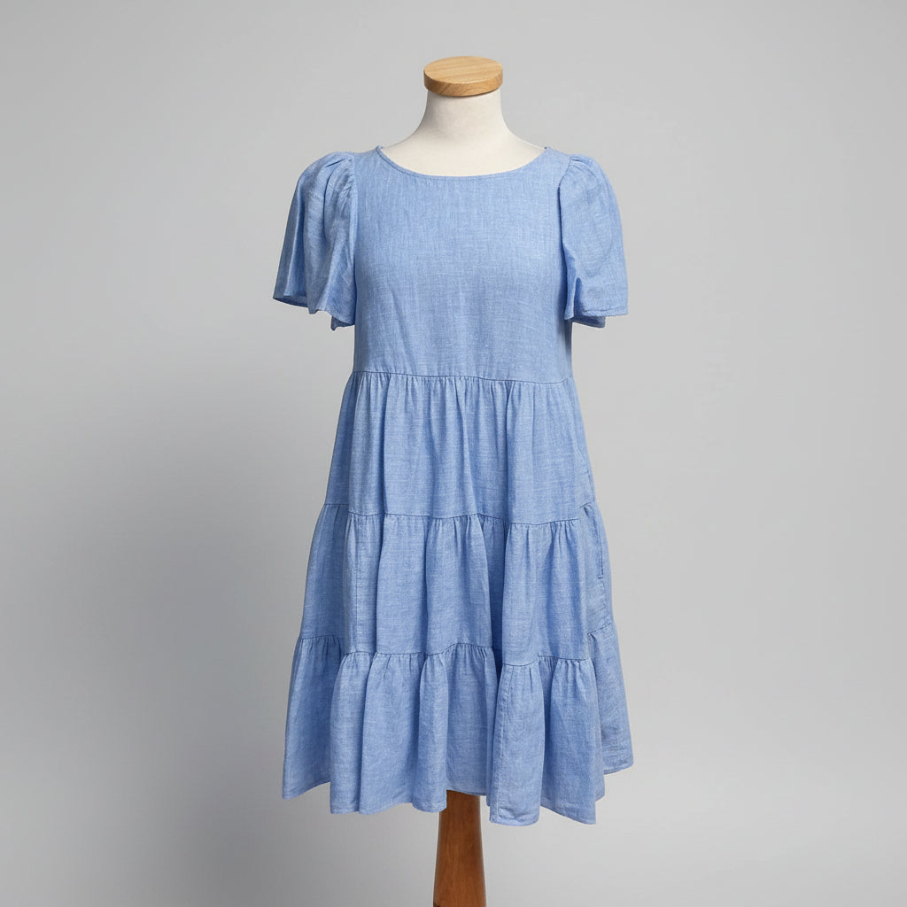 Lilly Pulitzer blue linen Jocelyn dress, size XS