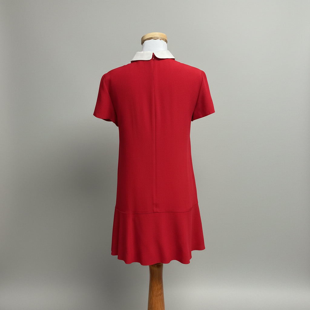 Red Valentino red shift dress with bow, size 4/6, LIKE NEW!