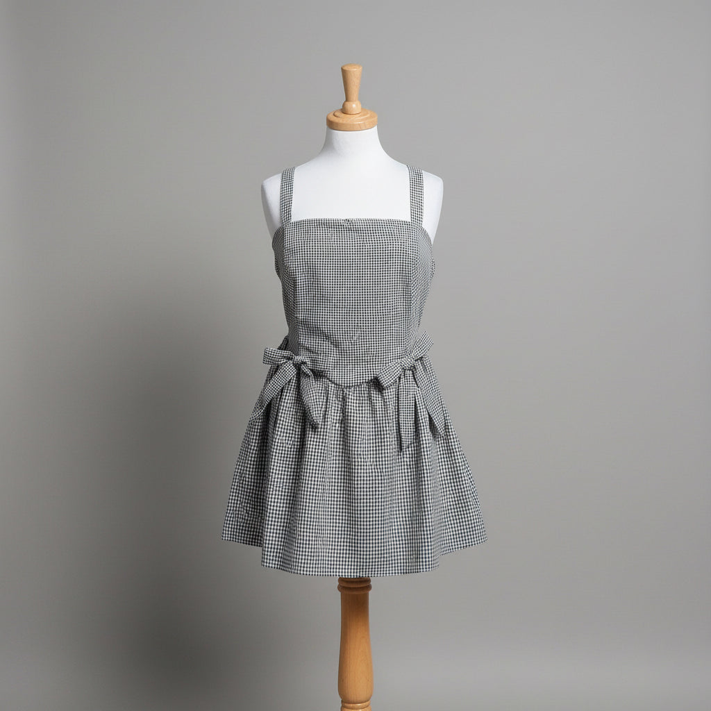 hunter & brown dress black gingham dress, size M, NEW WITH TAGS! MATRIXIFYWK112026 The Harrison Dress is Honora Wedding Dress by Color:Y20-24 Smoke Grey