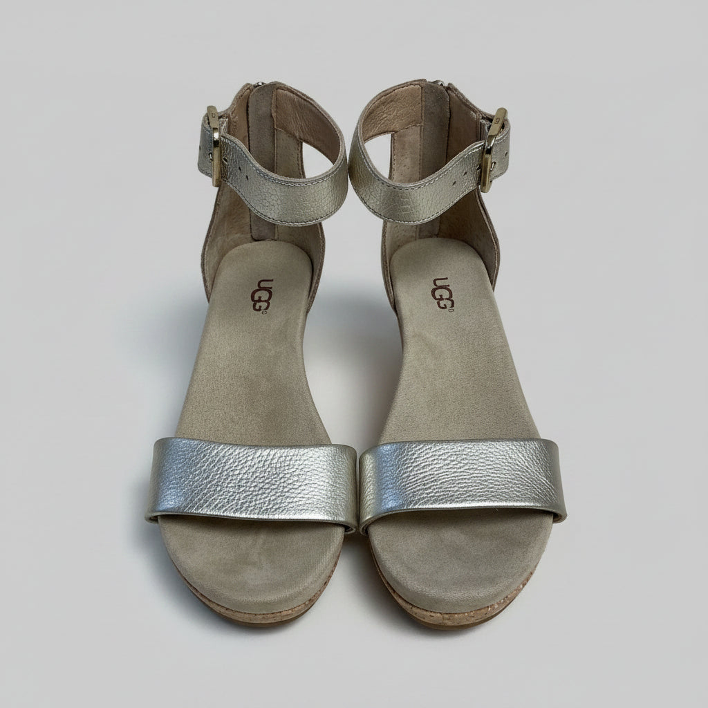 Ugg gold wedge Zoe II sandals, size 5.5, BRAND NEW!