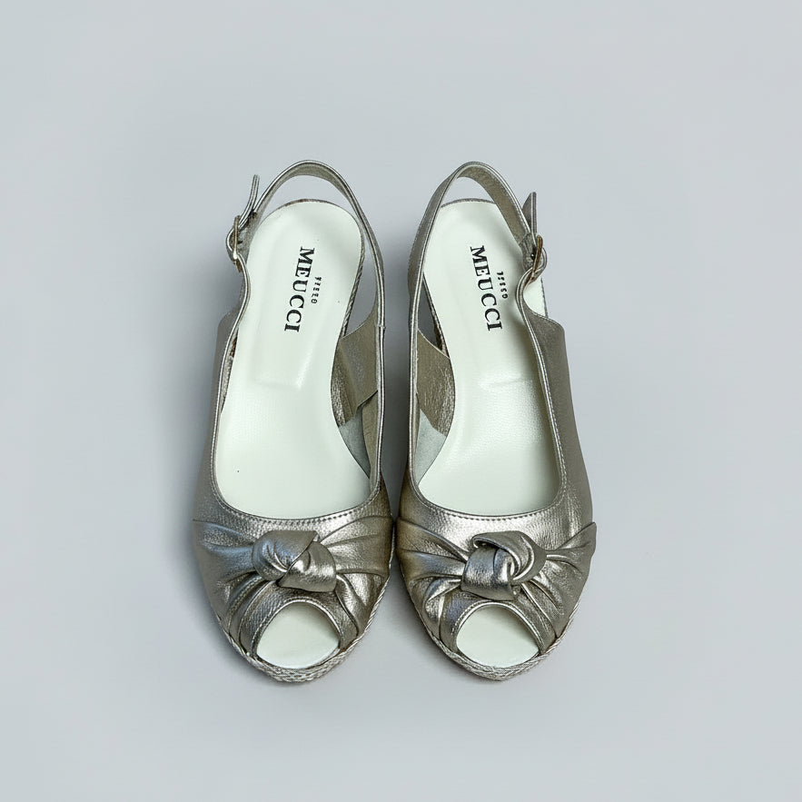 Sesto Meucci gold wedge sandals, size 7, BRAND NEW WITH TAGS!