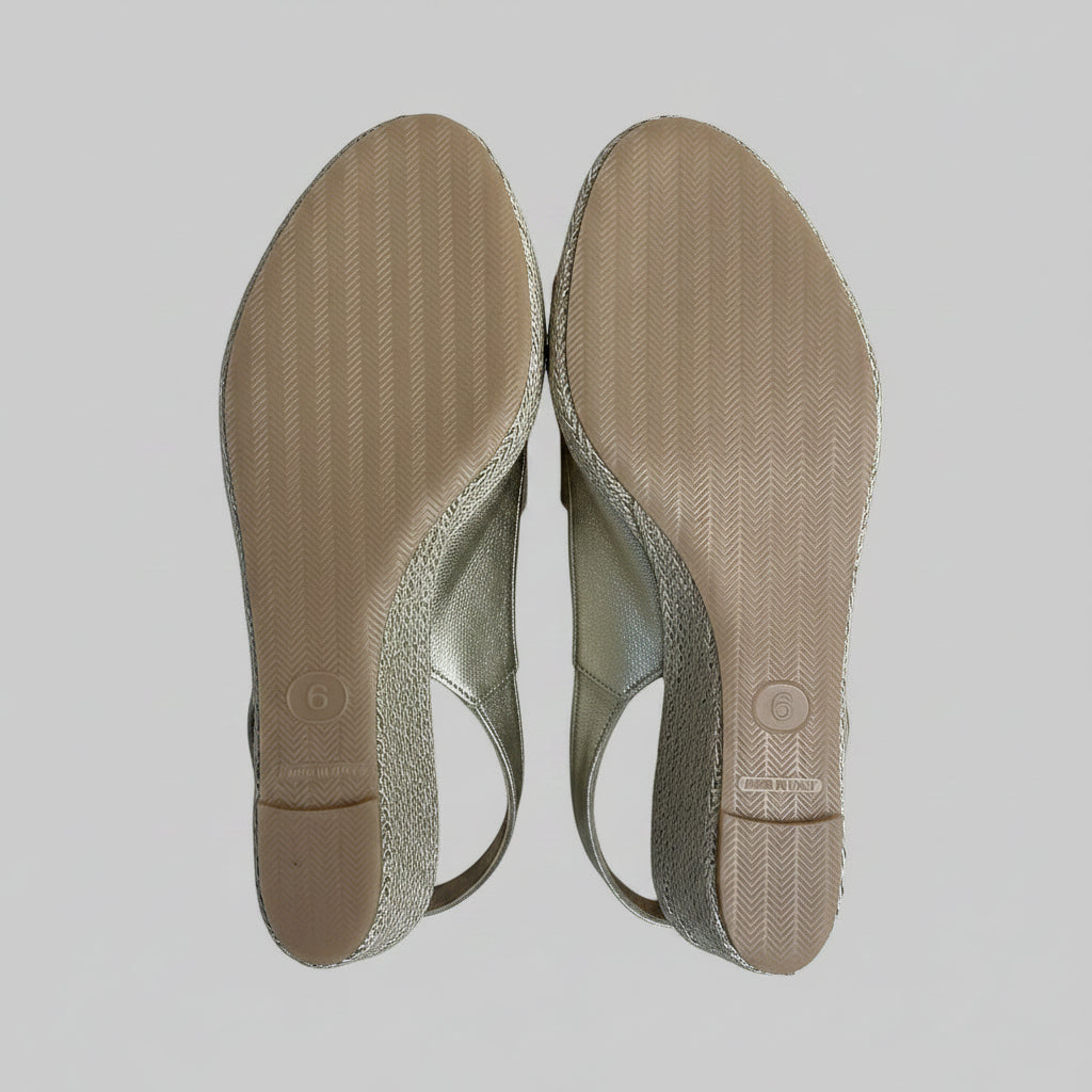 Sesto Meucci gold wedge sandals, size 7, BRAND NEW WITH TAGS!