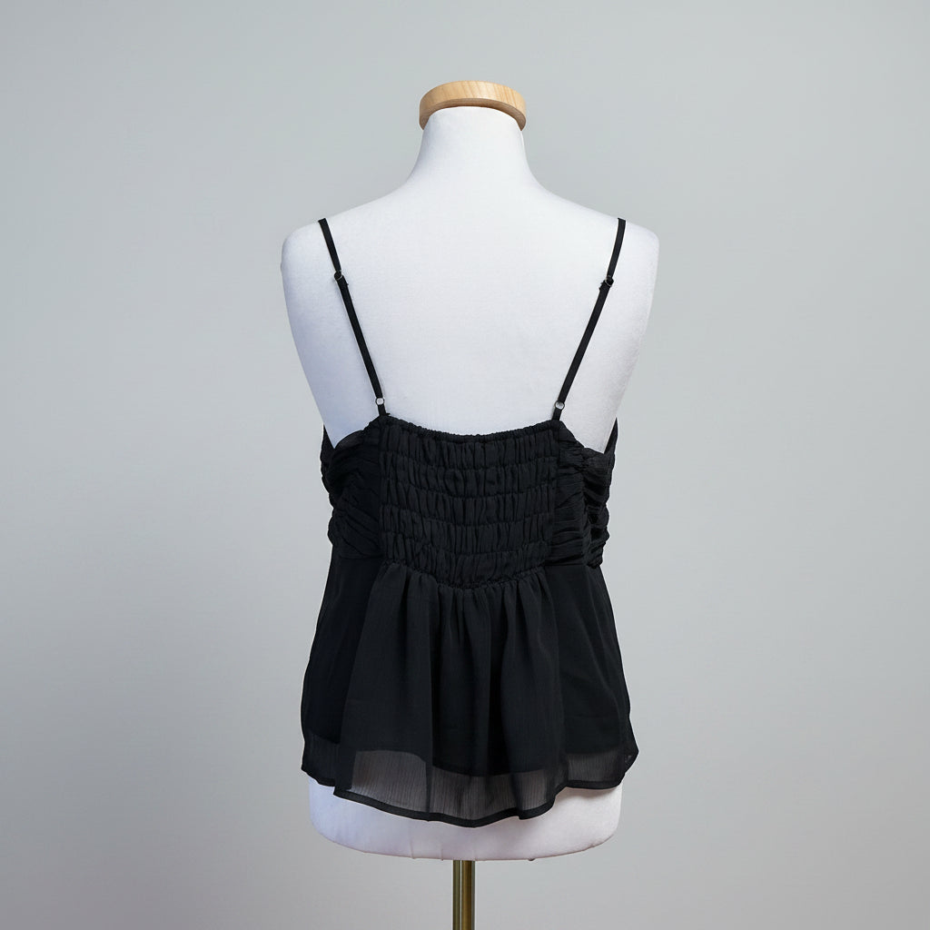 Robert Rodriguez black chiffon tank, size XL, NEW WITH TAGS!