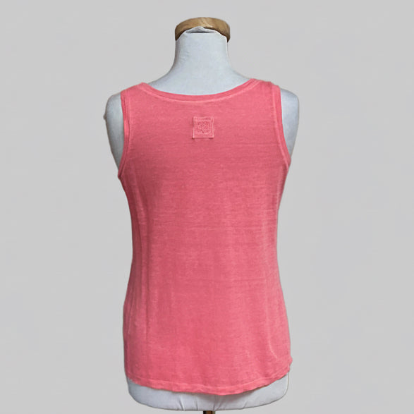 120% Lino peach linen Mila tank, size S