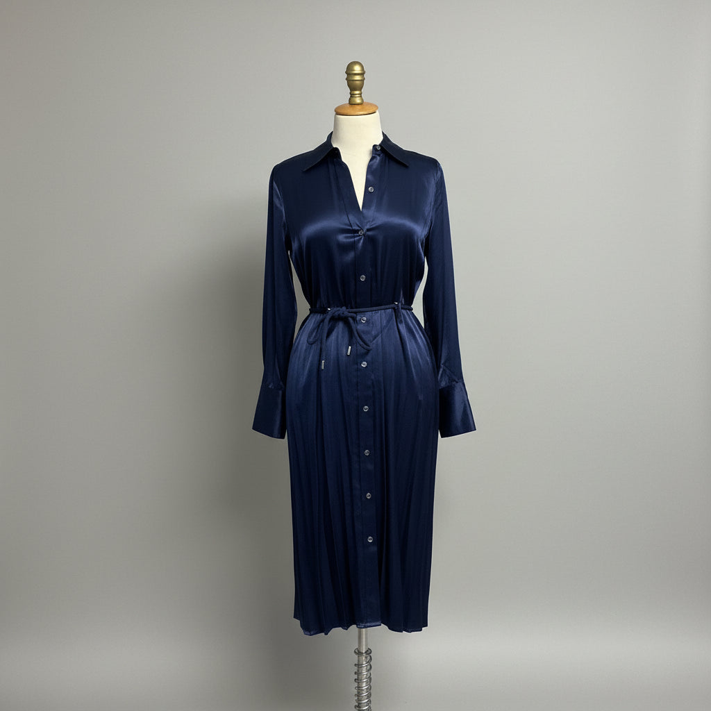 Rails navy satin Anina dress, Size XS
