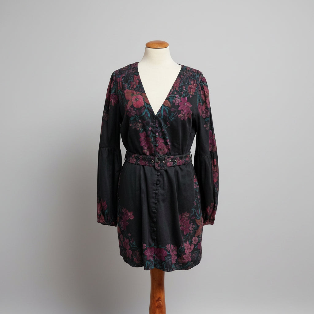 Allison New York black floral dress, size 8, NEW WITH TAGS!