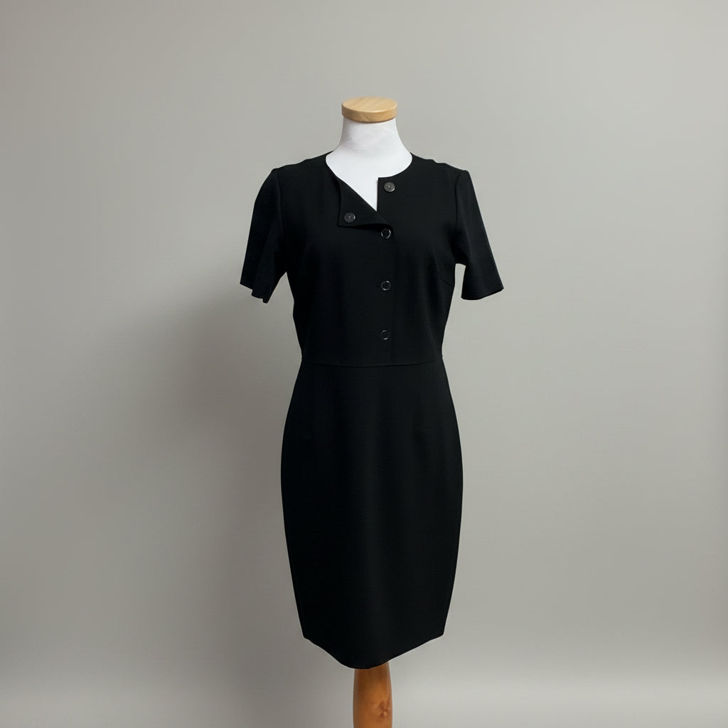 Elie Tahari navy short sleeve button dress, Size 8, NEW WITH TAGS!