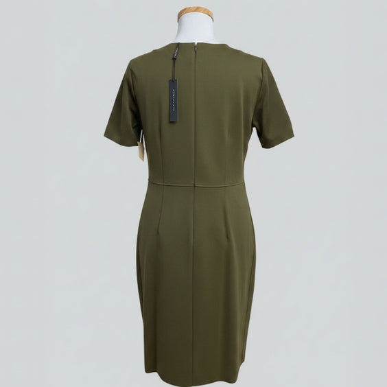 Elie Tahari olive short sleeve dress, Size 8, NEW WITH TAGS!