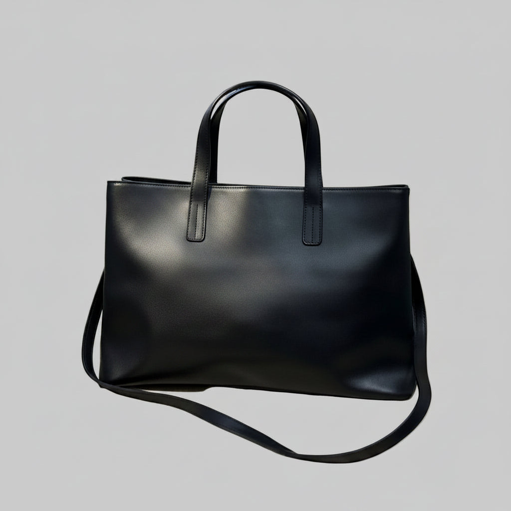 Furla black leather tote, LIKE NEW!