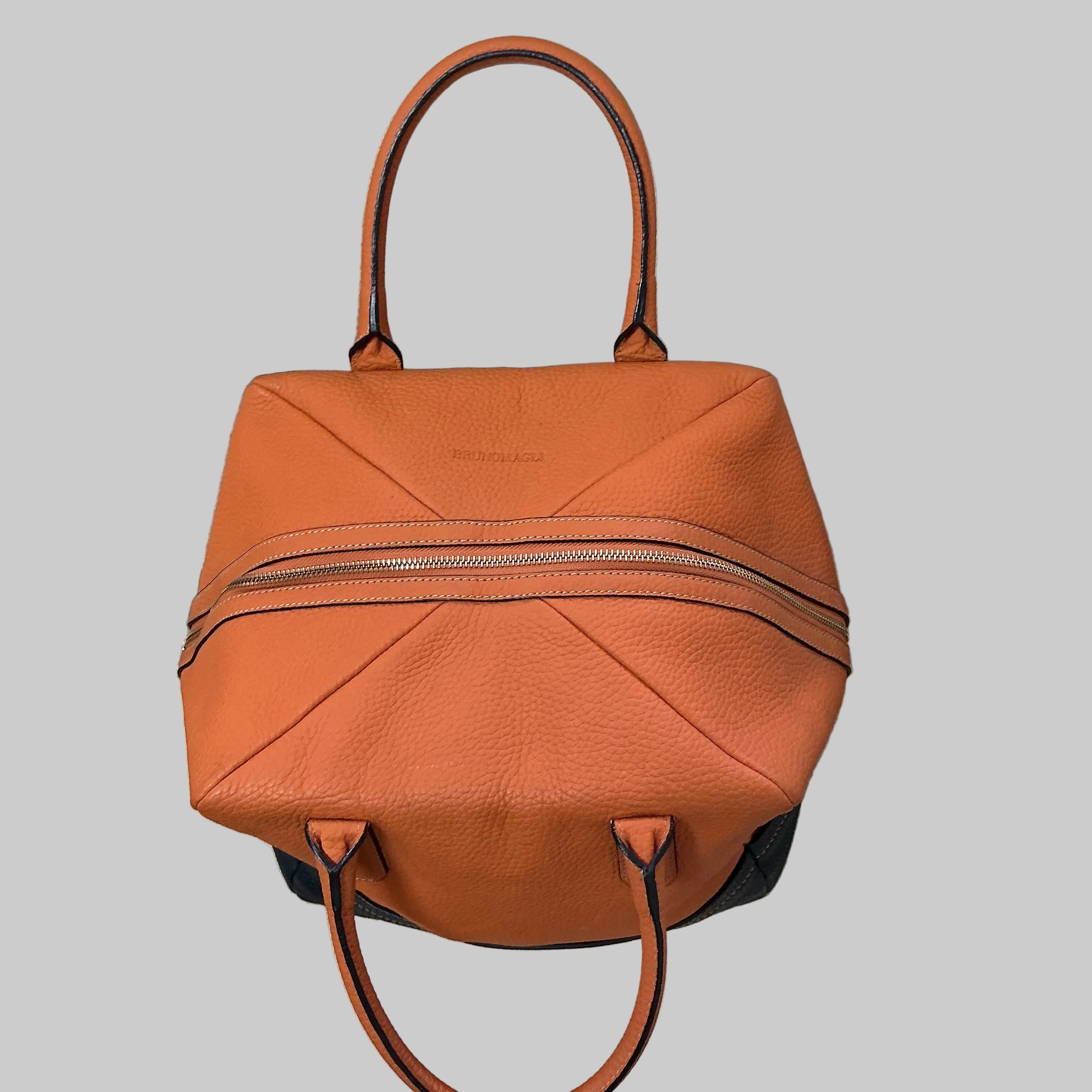 Bruno Magli black and orange geometric bag, LIKE NEW!
