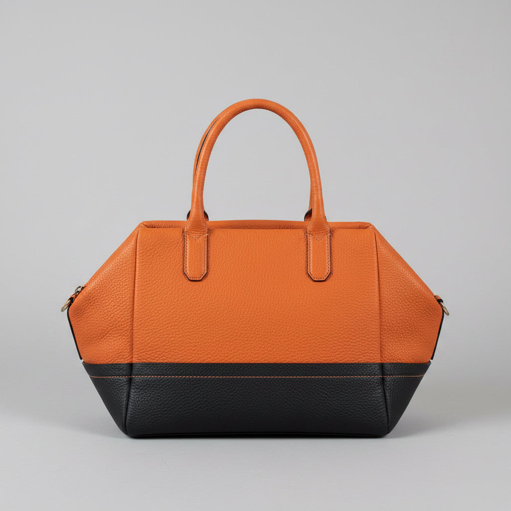Bruno Magli black and orange geometric bag, LIKE NEW!