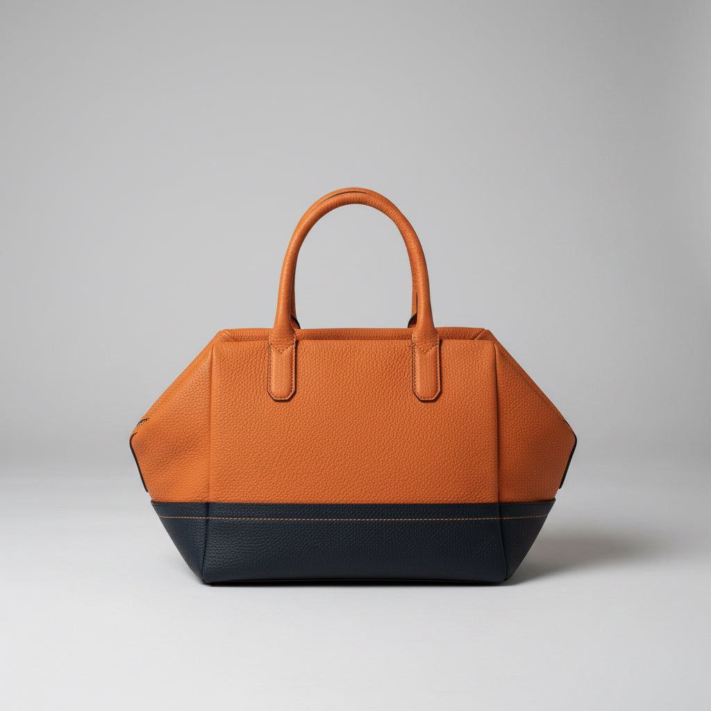 Bruno Magli black and orange geometric bag, LIKE NEW!