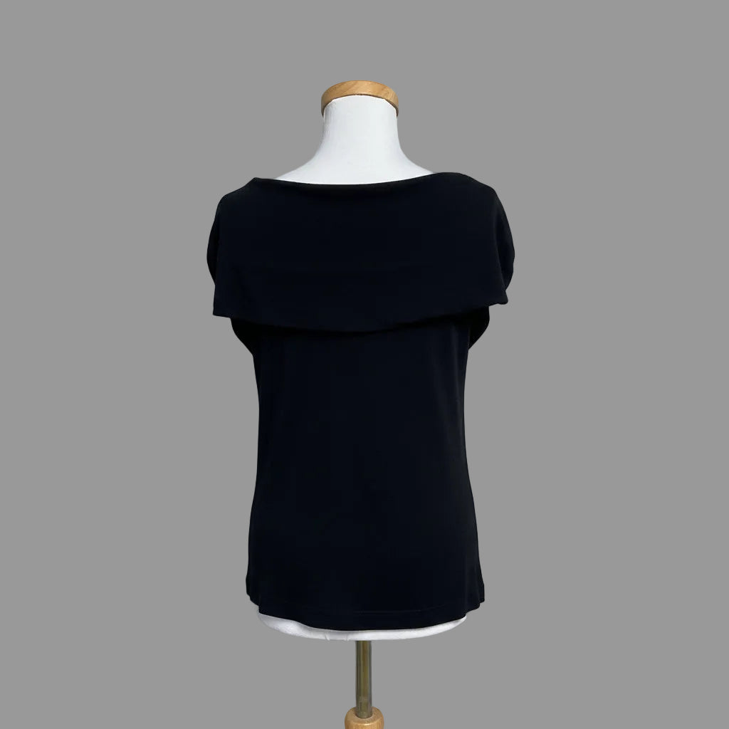 Escada navy top, size 40 (US 10)