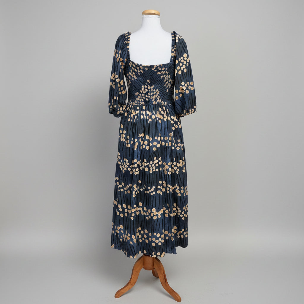 Nic & Zoe blue and peach Firefly Glow dress, size L