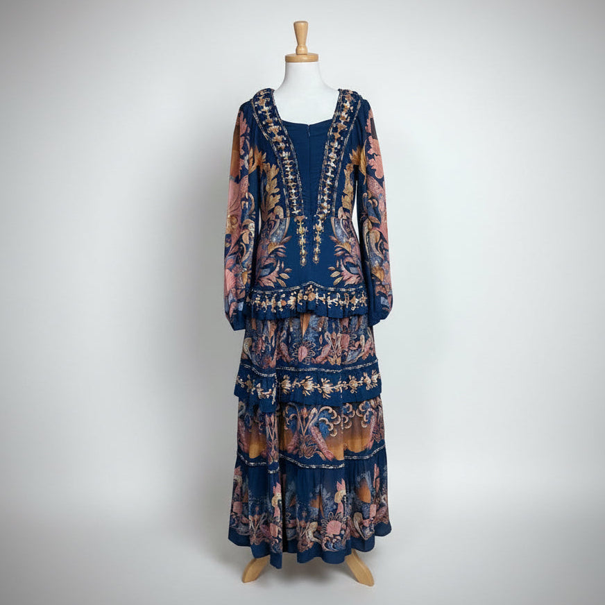 Farm Rio blue & blush Sea Garden dress, sizes S and M, NEW WITH TAGS!