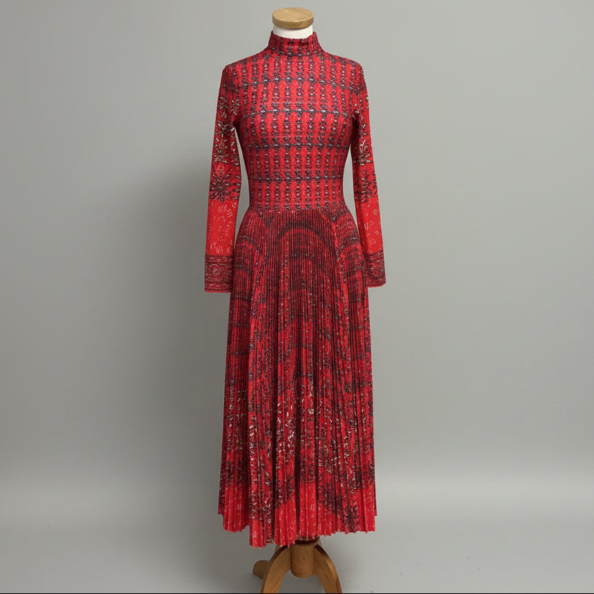 Hunter Bell red floral Sabine dress, size S