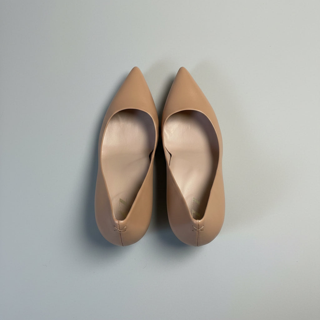 Inez almond nappa leather Alta pumps, size 9, NEW IN BOX!