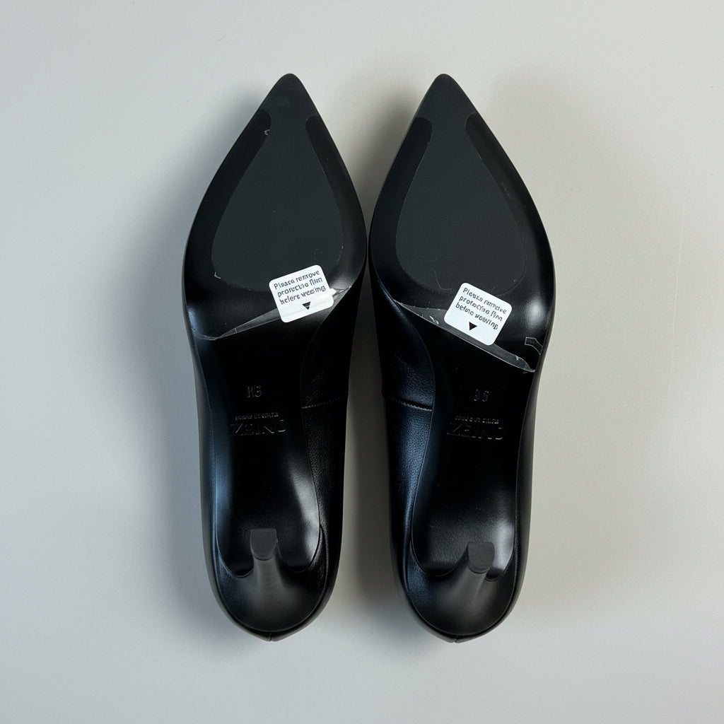Inez black nappa leather Alta pumps, size 9, NEW IN BOX!