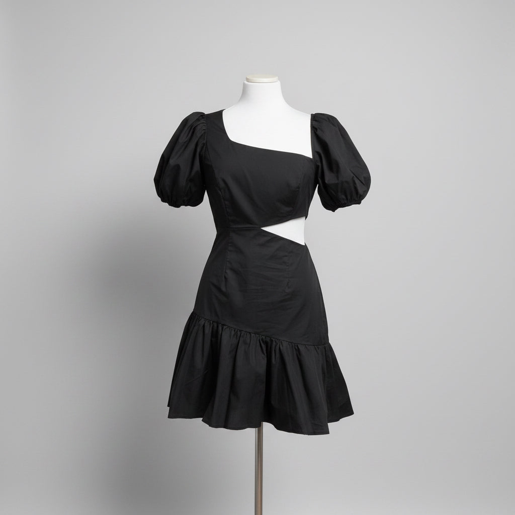 ASTR the Label black dress with cutout, size S