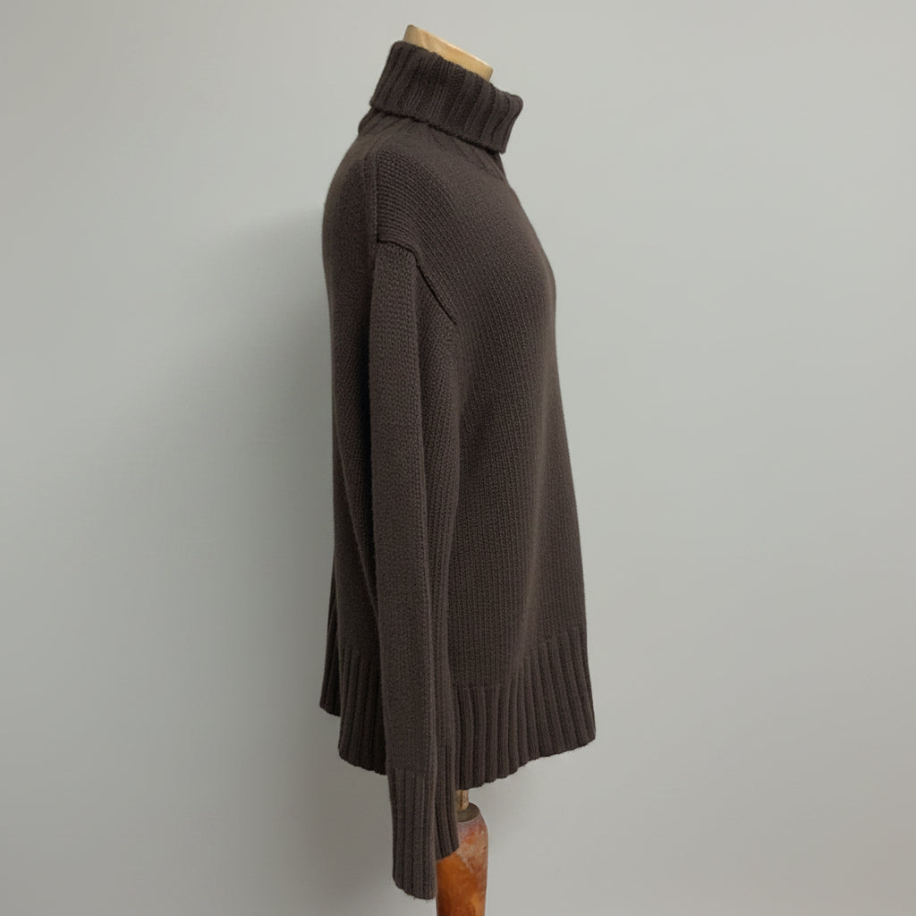 Jenni Kayne brown cashmere Cocoon turtle neck sweater, Size M