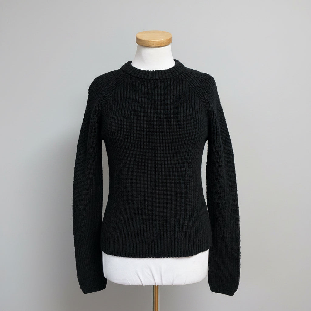 525 black cotton sweater, size M