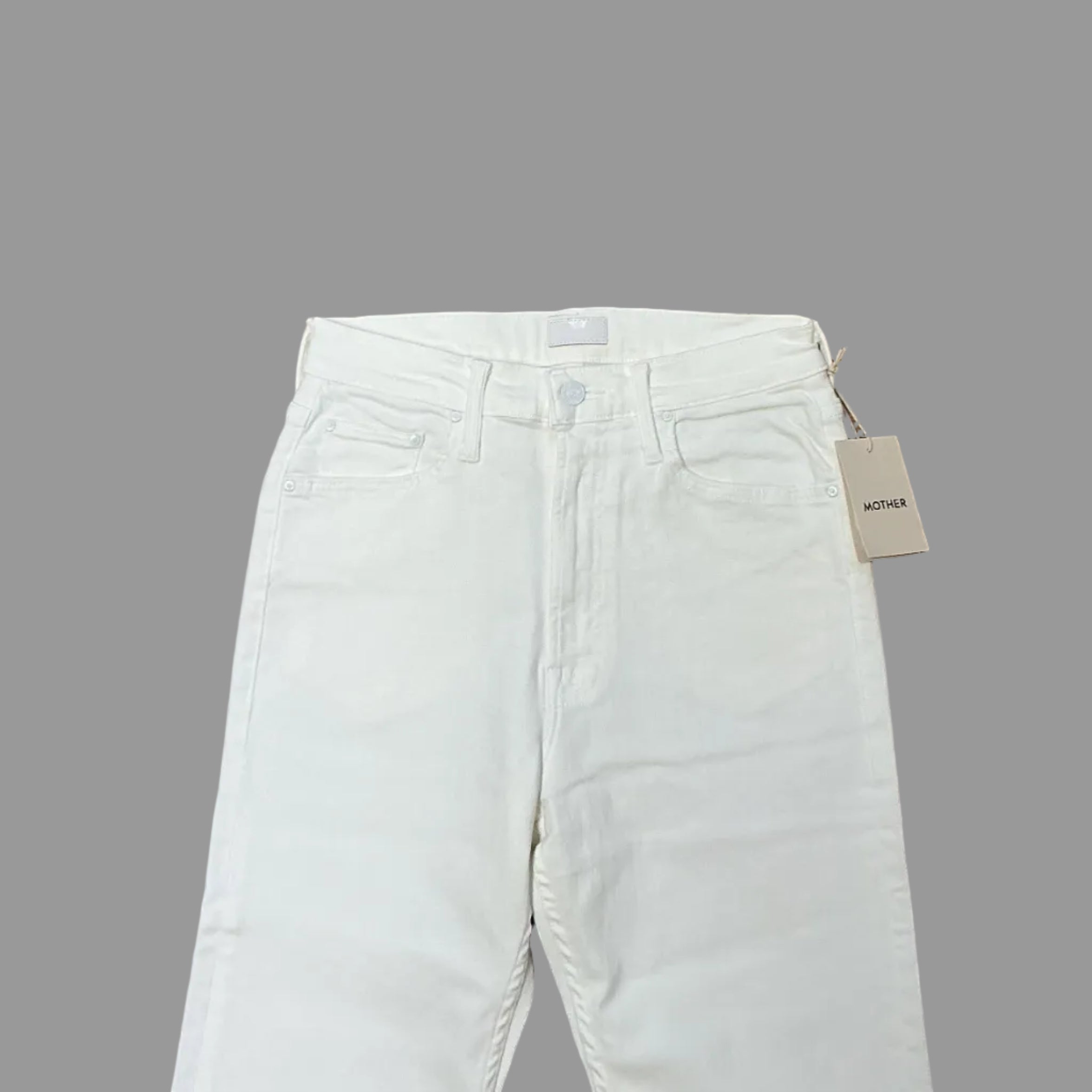 Mother white high waisted Rider ankle jeans, Size 28, NEW WITH TAGS!