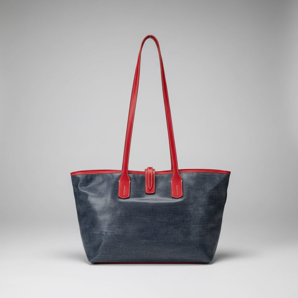 Dooney & Bourke blue & red Emily laptop tote, BRAND NEW WITH TAGS!