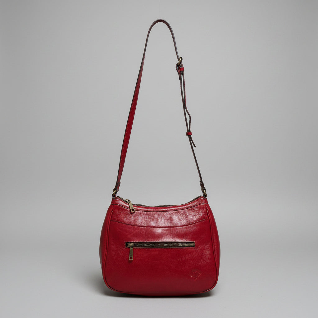 Patricia Nash red leather shoulder bag