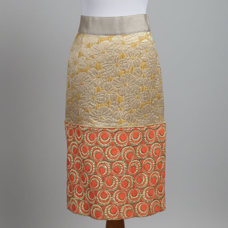 Dolce & Gabbana gold and orange skirt, size 6, NEW WITH TAGS!