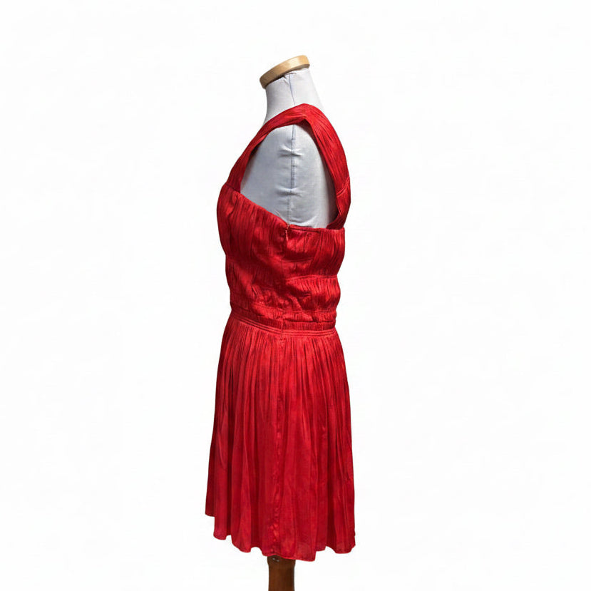 Zadig & Voltaire red satin dress, size L, NEW WITH TAGS!