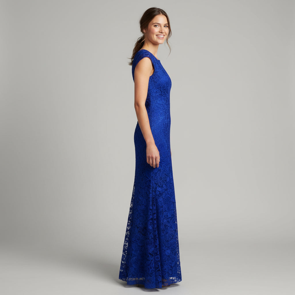 Tadashi Shoji cobalt lace dress, size 4