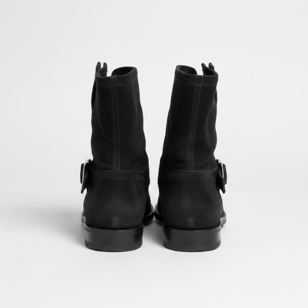 Frye charcoal suede Engineer boots, size 9
