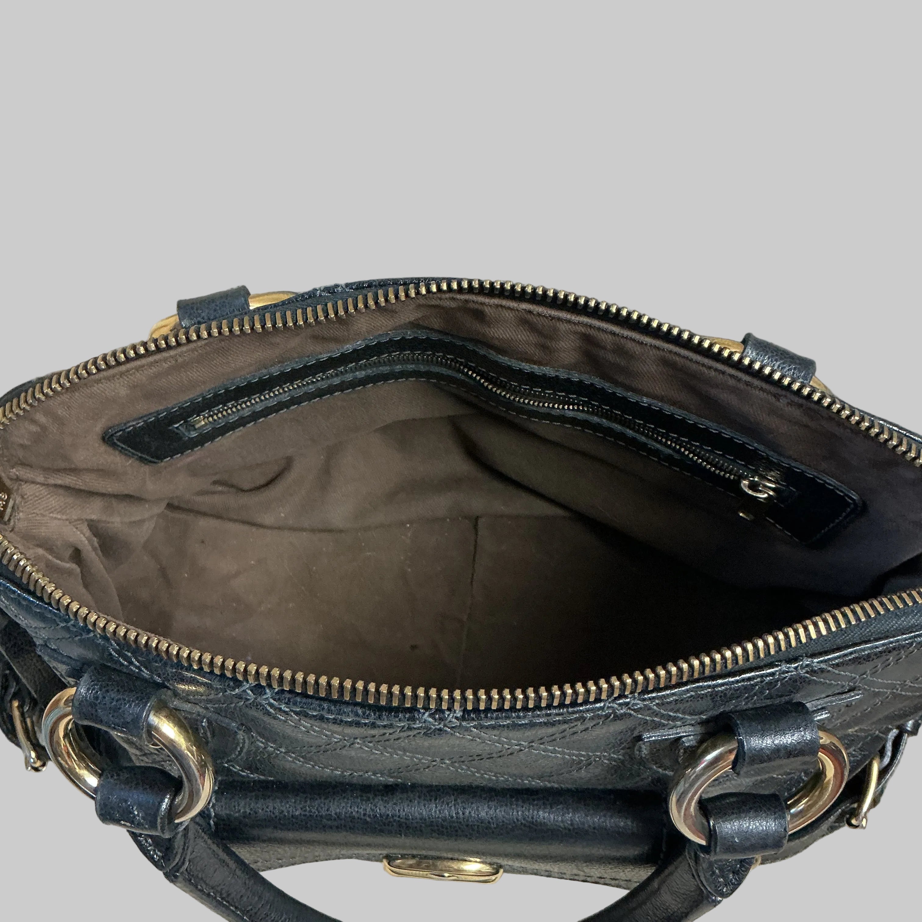 Marc Jacobs black leather Venetia satchel