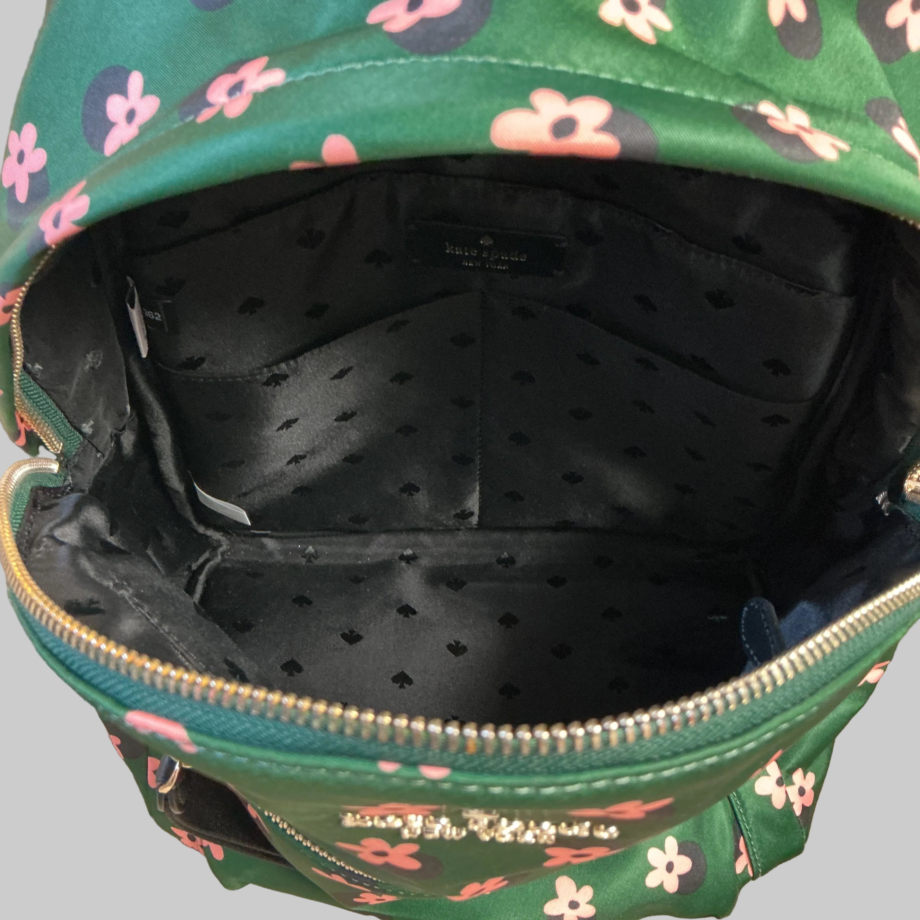 Kate Spade green floral Chelsea backpack