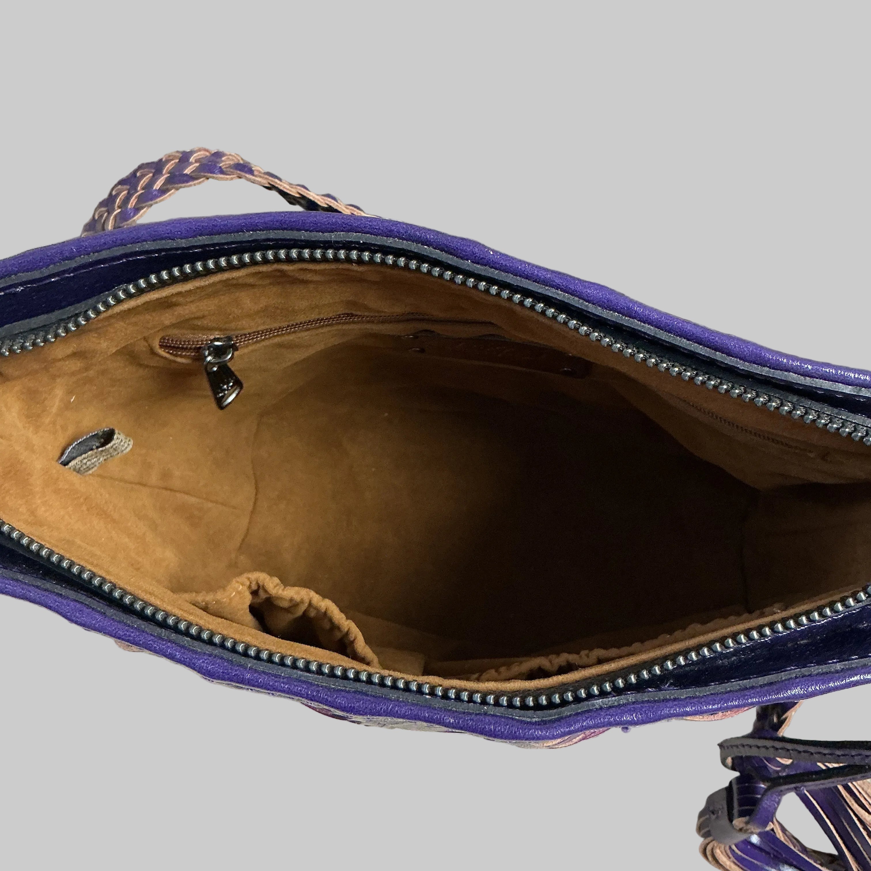 Patricia Nash purple leather Iverna shoulder bag