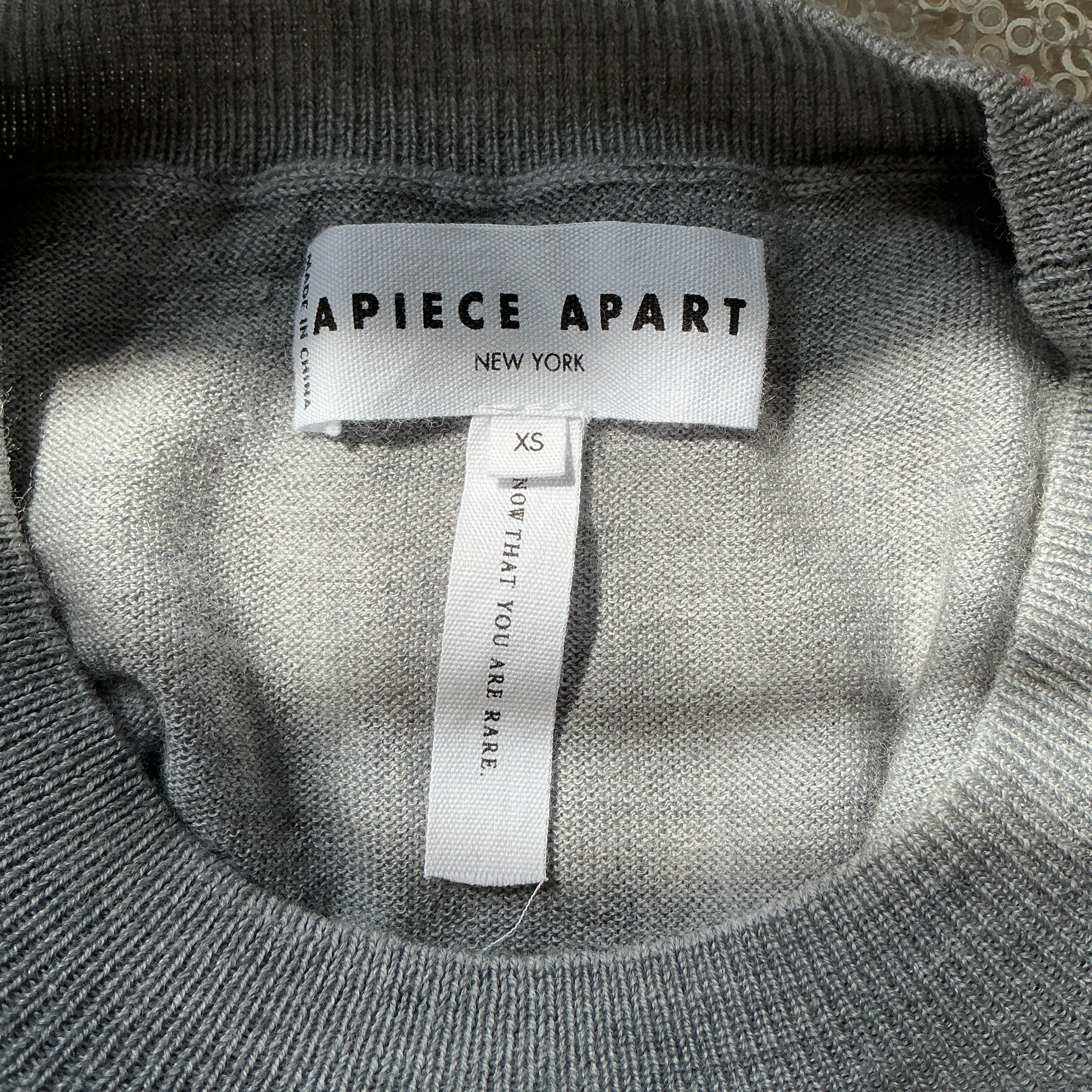 Apiece Apart gray wool sweater, size XS