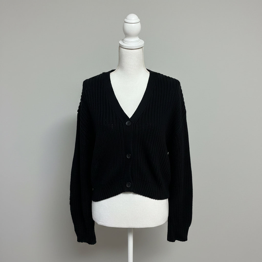Apiece Apart black ribbed cardigan sweater, size XS