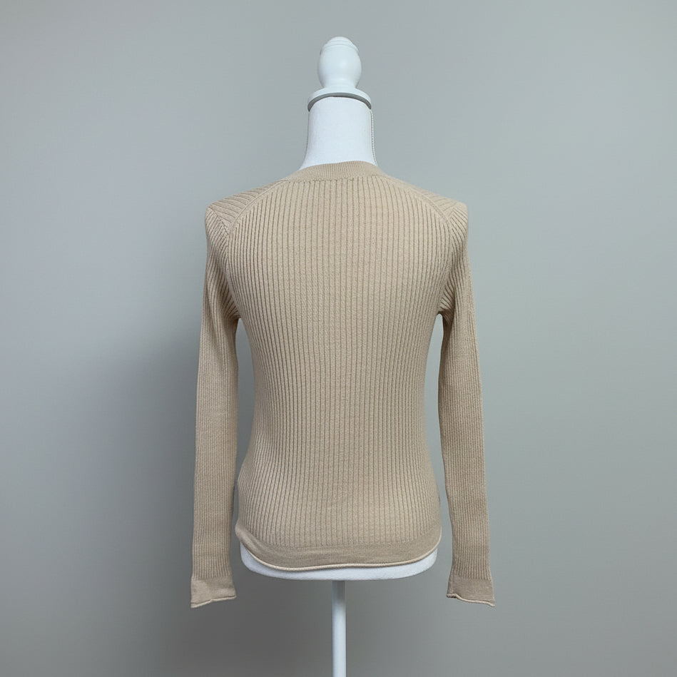 Alex Mill beige cardigan sweater, size XS