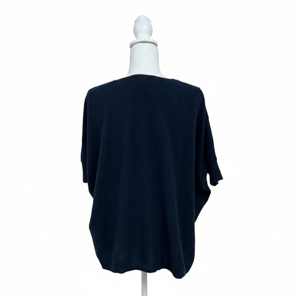 Notshy navy cashmere batwing sweater, size XS/S
