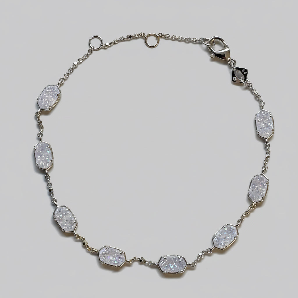 Kendra Scott gold/clear druzy Nola bracelet