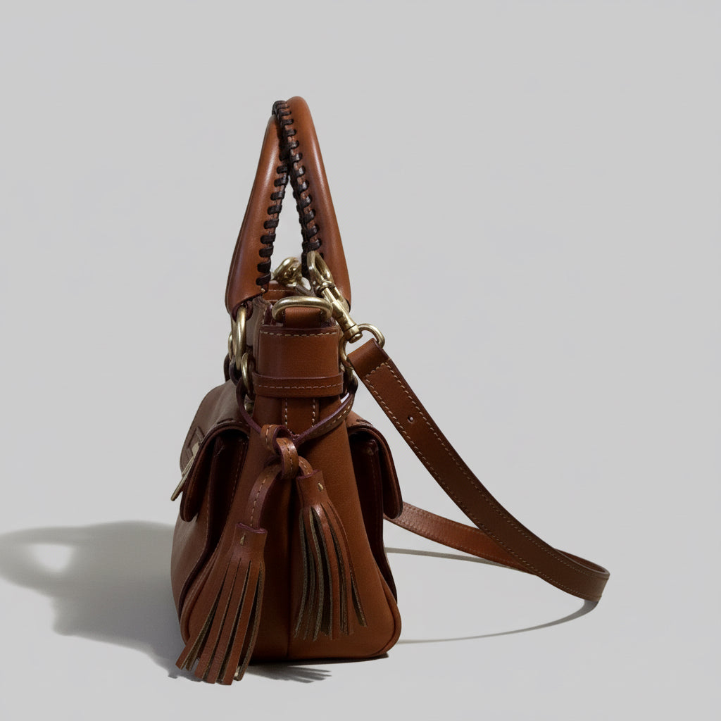 Dooney & Bourke camel leather Florentine tote bag