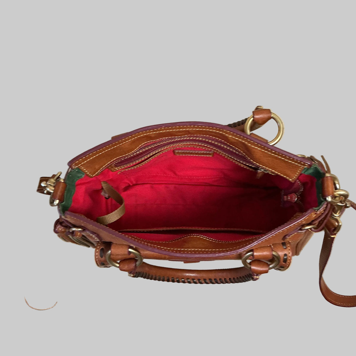 Dooney & Bourke camel leather Florentine tote bag