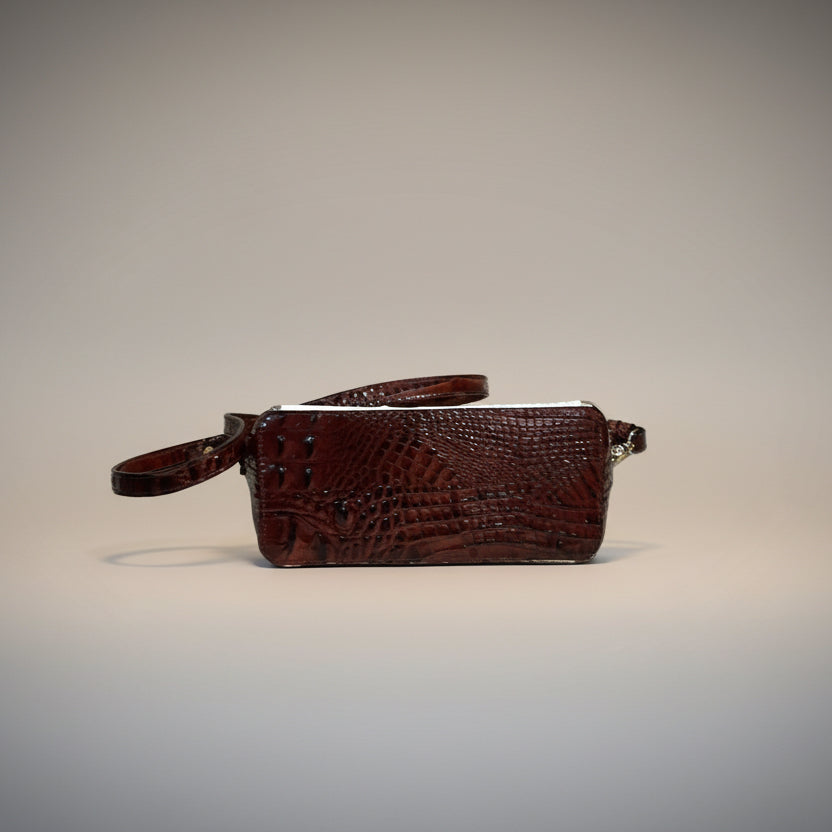 Brahmin brown/cream Mini Duxbury crossbody bag