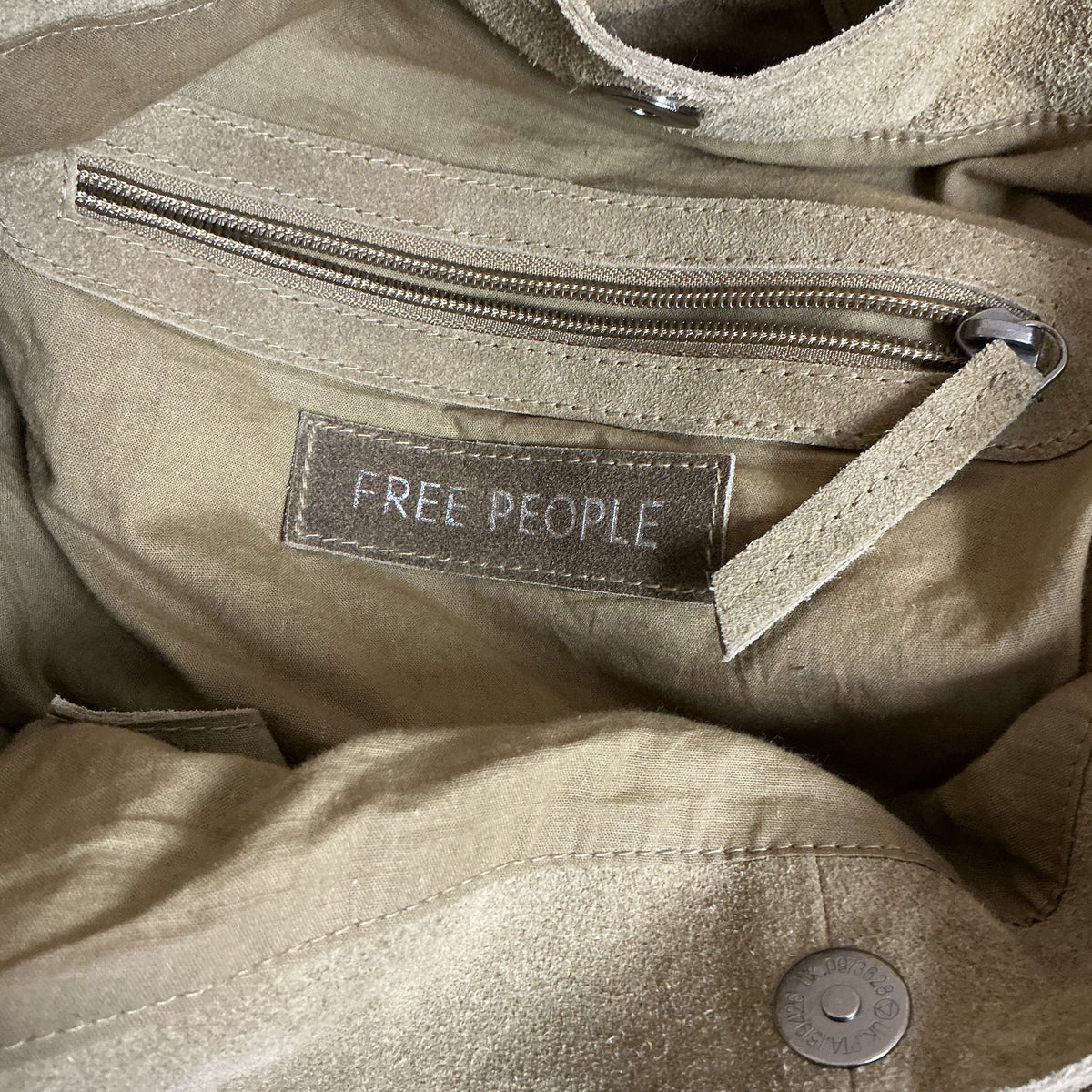 Free People tan suede Bobbie bag