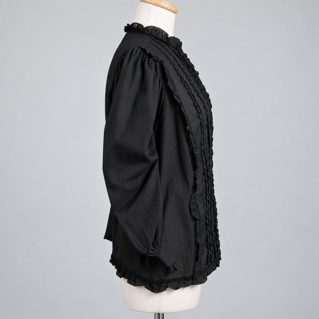 Farm Rio black pleated blouse, size M, NEW WITH TAGS!