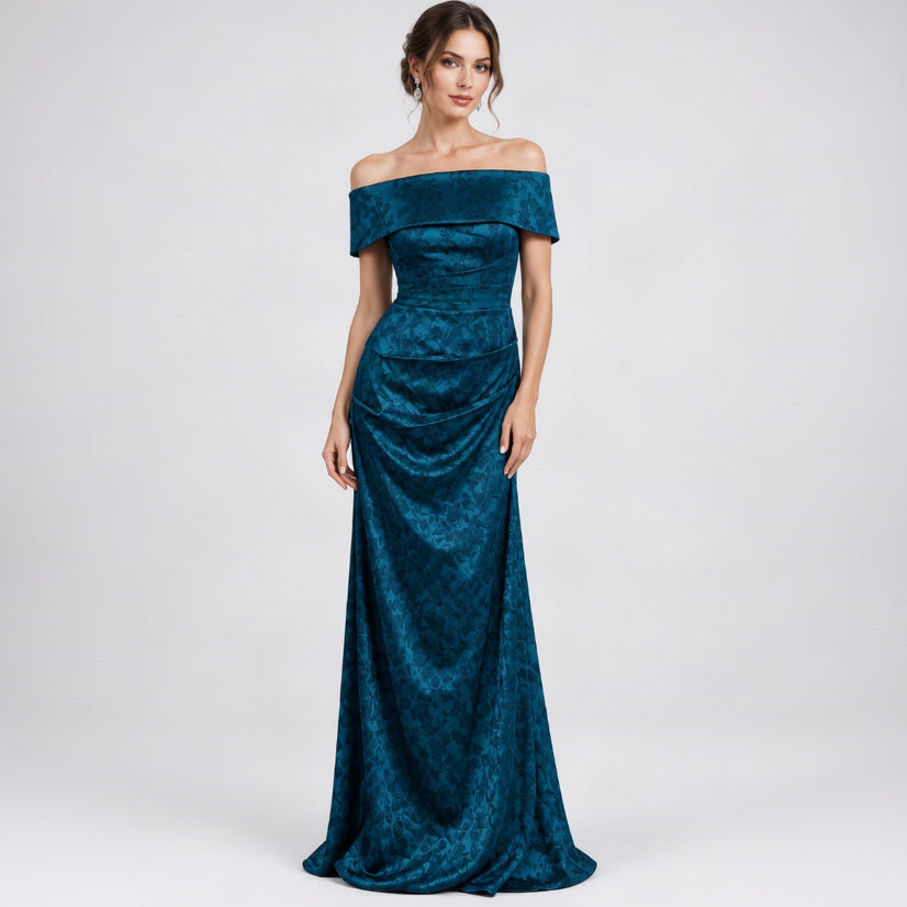 Azazie navy and black Kenosha dress, size 8, NEW WITH TAGS!
