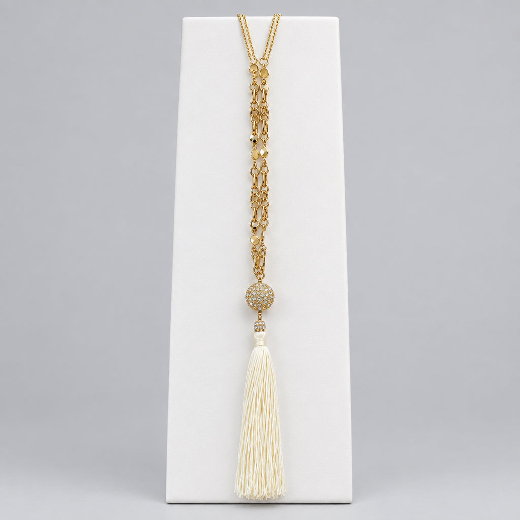 Lilly Pulitzer gold tone and pave rhinestone necklace